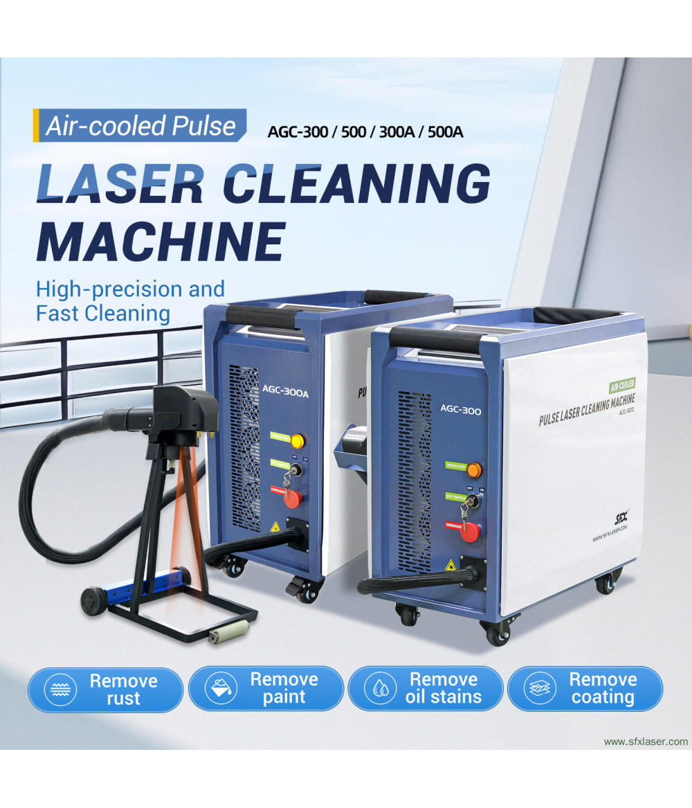 US Stock SFX AGC 300W 500W Air Cooled Pulse Laser Cleaning Machine High Precision Laser Rust Paint Coating Remover US Stock SFX AGC 300W 500W Air Cooled Pulse Laser Cleaning Machine High Precision Laser Rust Paint Coating Remover
